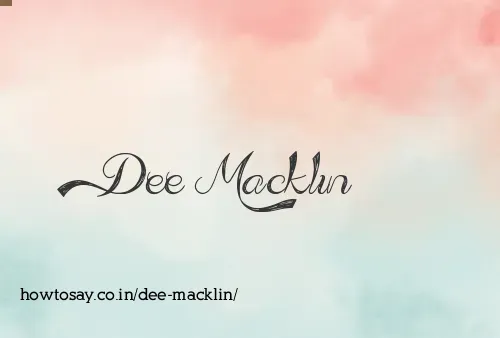 Dee Macklin