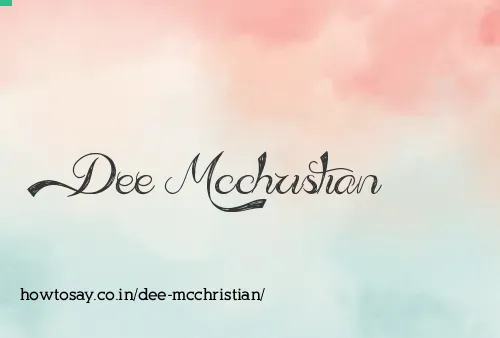 Dee Mcchristian