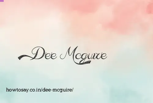 Dee Mcguire
