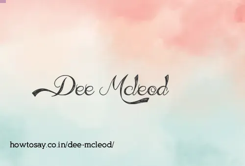 Dee Mcleod