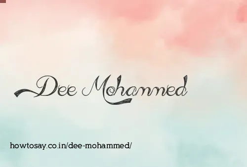 Dee Mohammed