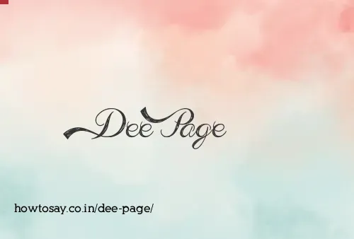 Dee Page