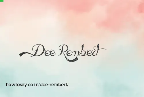 Dee Rembert