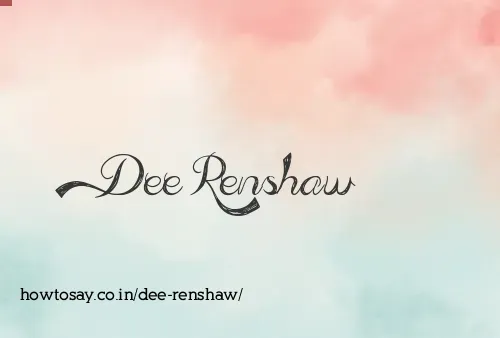 Dee Renshaw