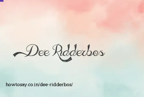 Dee Ridderbos