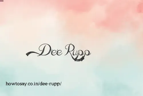 Dee Rupp