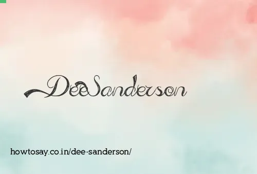 Dee Sanderson
