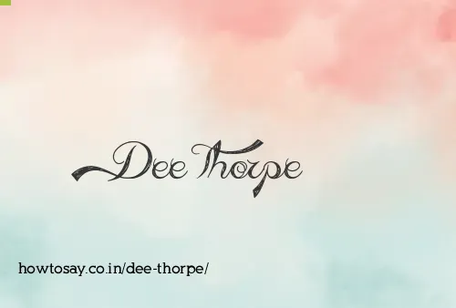 Dee Thorpe