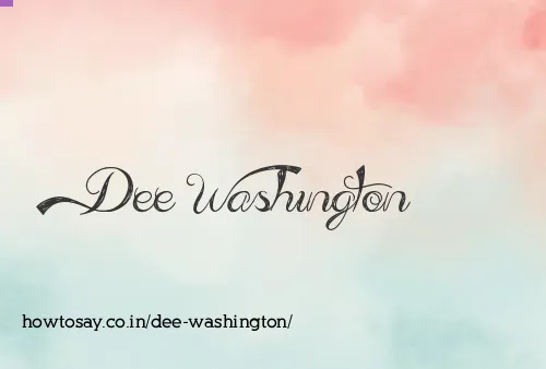 Dee Washington