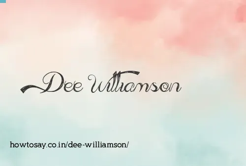 Dee Williamson