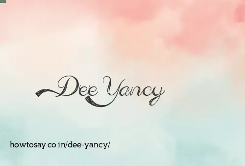 Dee Yancy