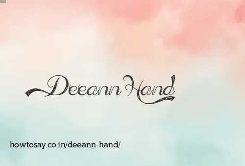Deeann Hand