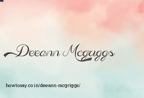 Deeann Mcgriggs