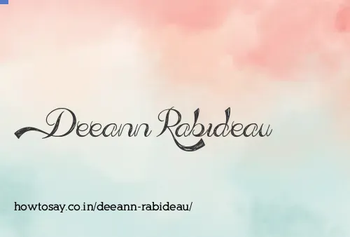 Deeann Rabideau