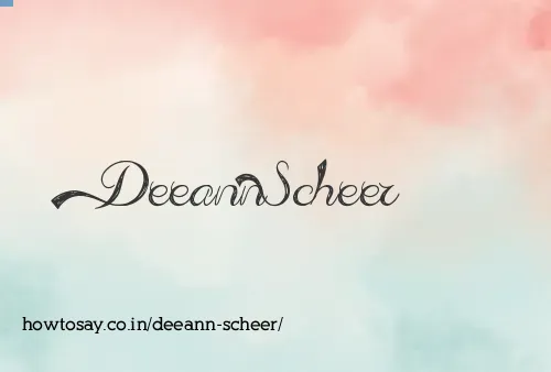 Deeann Scheer