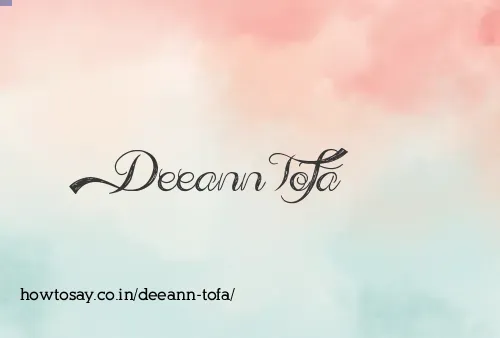 Deeann Tofa
