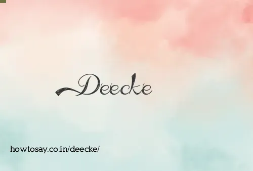 Deecke