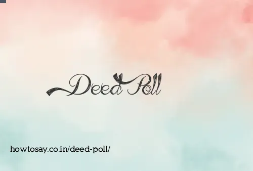 Deed Poll