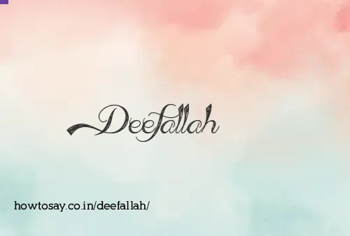 Deefallah