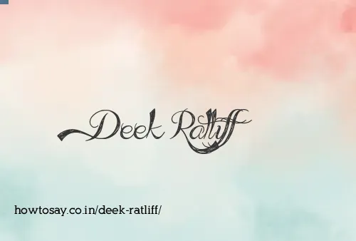 Deek Ratliff