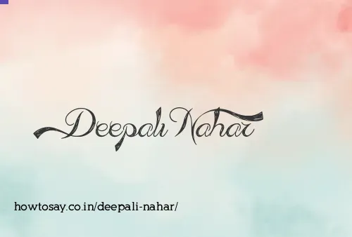 Deepali Nahar
