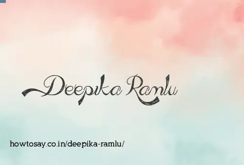 Deepika Ramlu