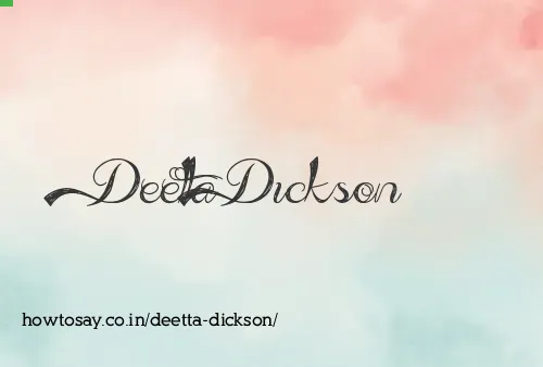 Deetta Dickson