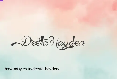 Deetta Hayden