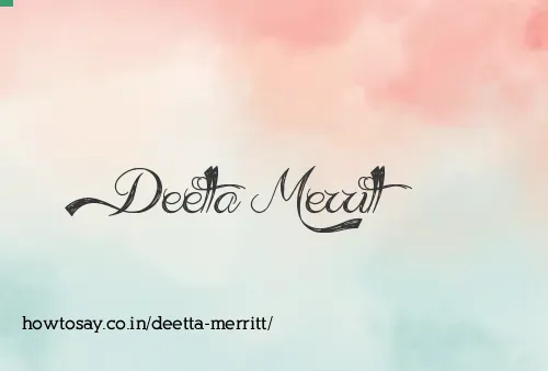 Deetta Merritt