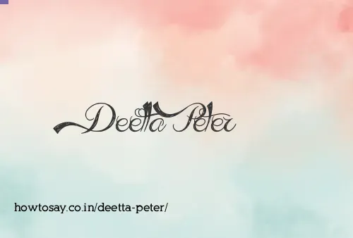 Deetta Peter