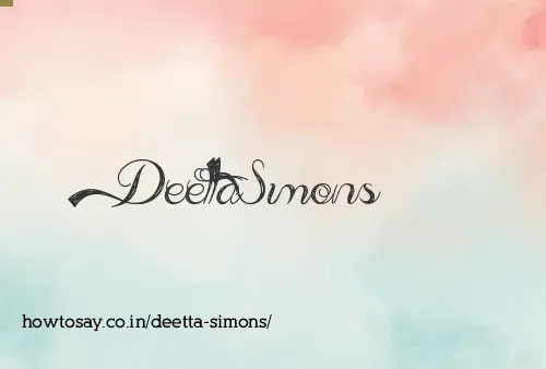 Deetta Simons