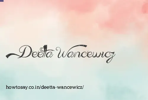 Deetta Wancewicz