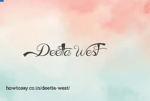 Deetta West