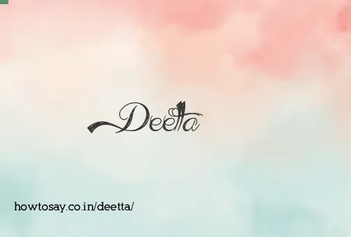 Deetta