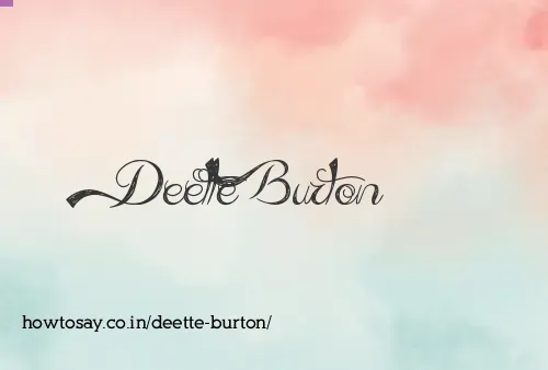 Deette Burton