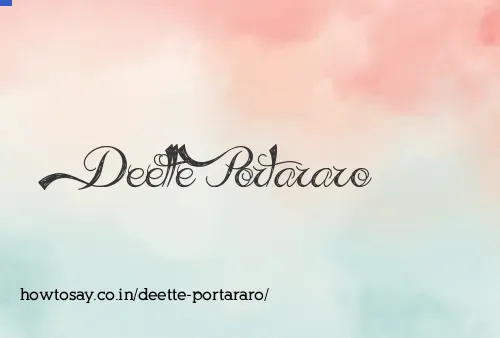 Deette Portararo