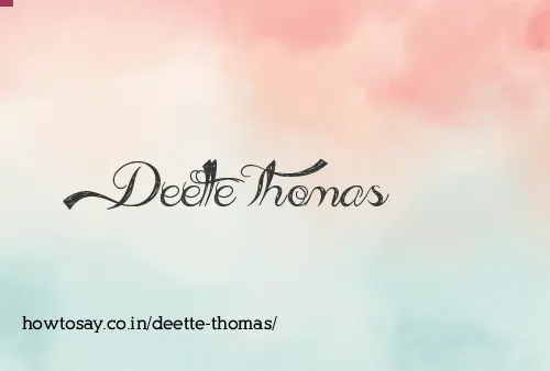 Deette Thomas