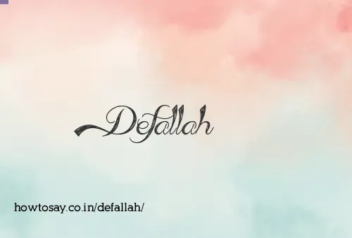 Defallah
