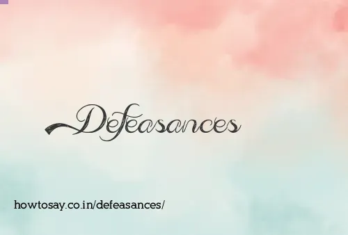 Defeasances