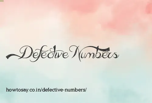 Defective Numbers