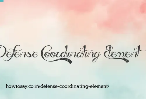 Defense Coordinating Element