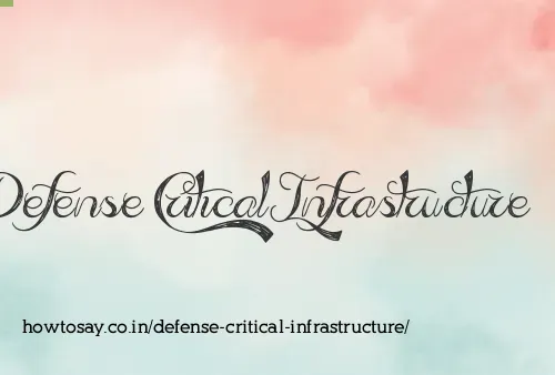 Defense Critical Infrastructure