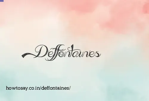 Deffontaines
