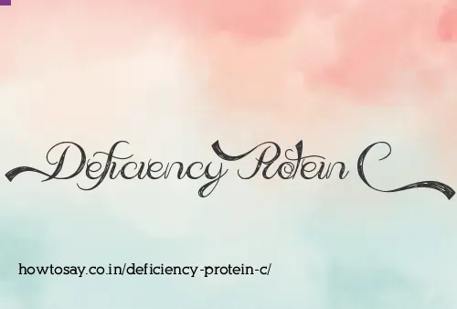 Deficiency Protein C