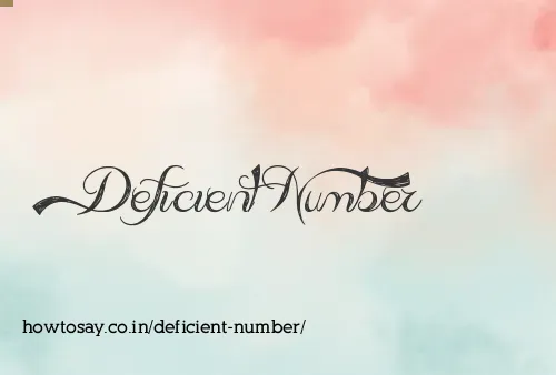 Deficient Number