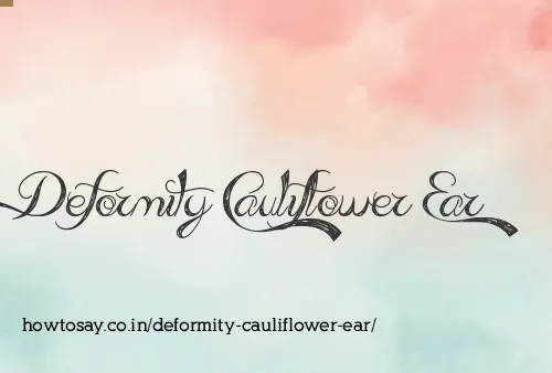 Deformity Cauliflower Ear