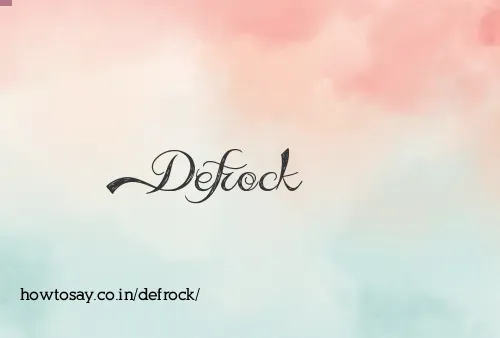 Defrock