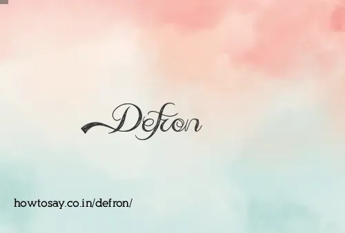 Defron