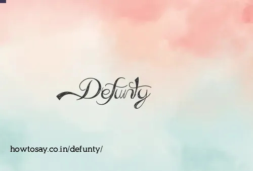 Defunty