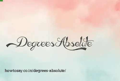Degrees Absolute